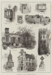 Der Besuch der Königin im Savoy, Skizzen im Savoy